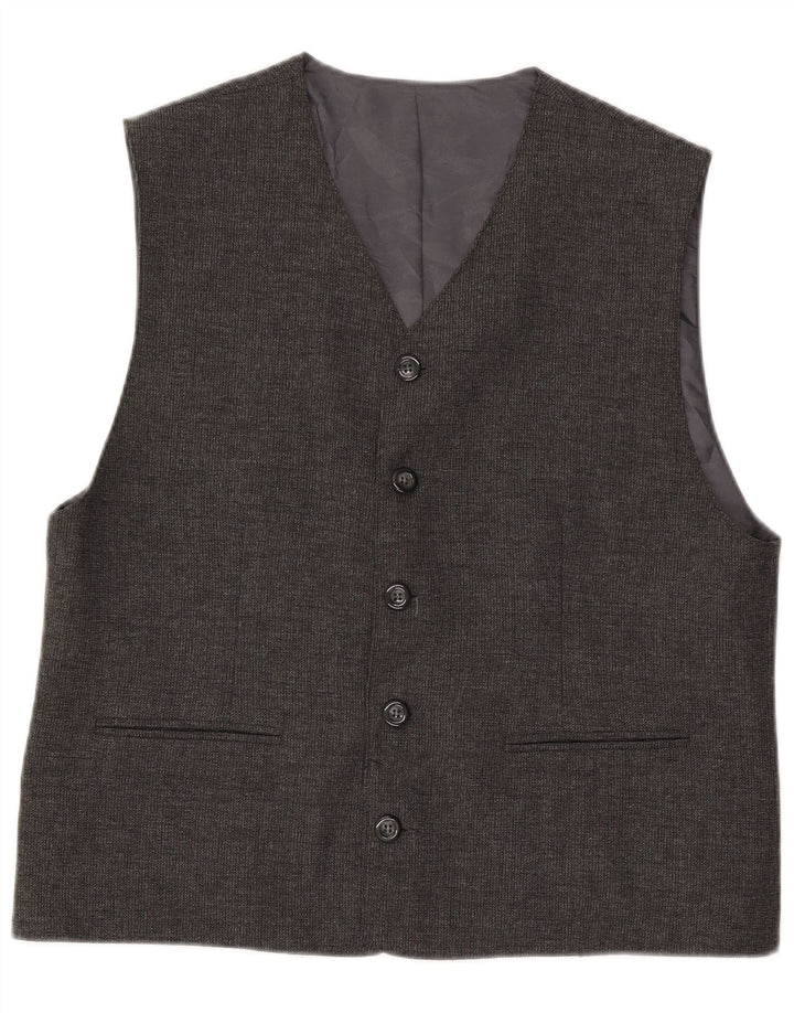 gilet homme vintage 2XL laine grise
