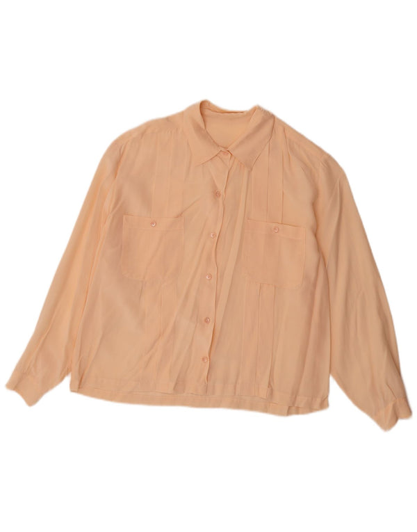 Chemisier chemise femme vintage UK 14 Grand Rose