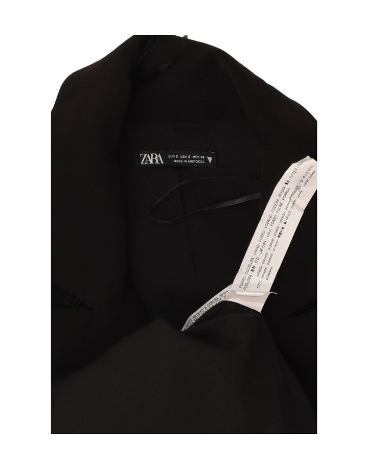 Zara Femme Pardessus UK 10 Petit Noir Polyester