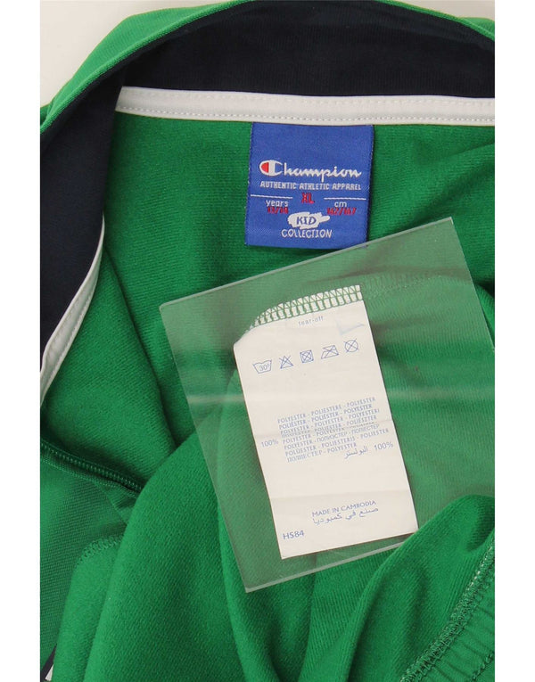 Champion Veste de survêtement graphique pour garçon 13-14 ans XL Vert Colorblock