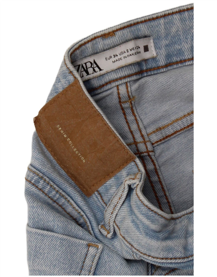 Zara Jean évasé pour femme EU 34 2XS W24 L27 Bleu