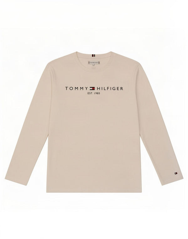 Tommy Hilfiger Haut graphique à manches longues pour garçon 13-14 ans Blanc