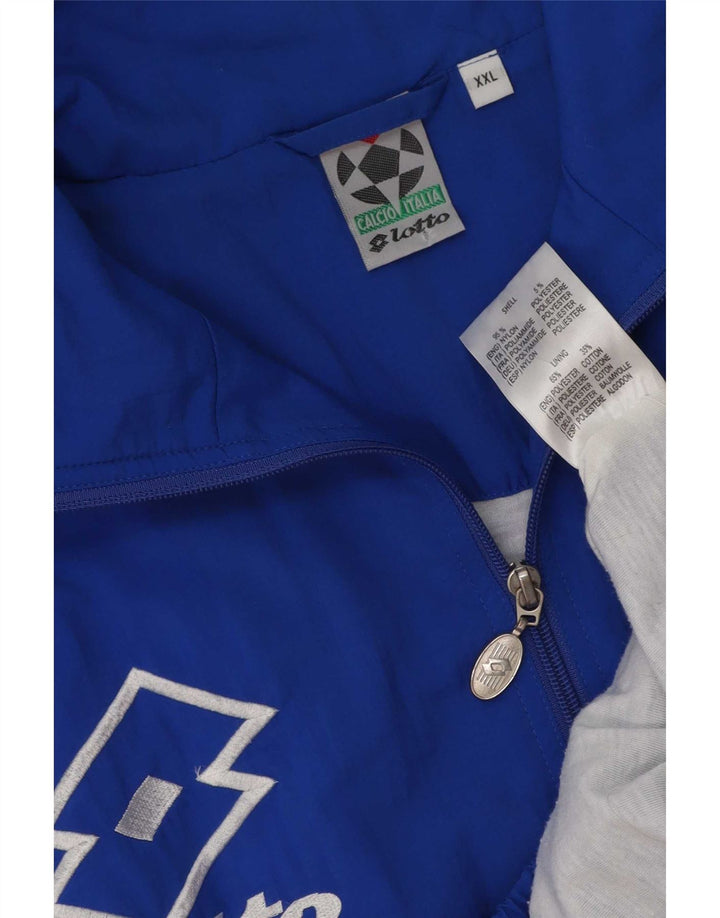 Lotto Veste de survêtement graphique pour homme 2XL Bleu Colorblock Nylon