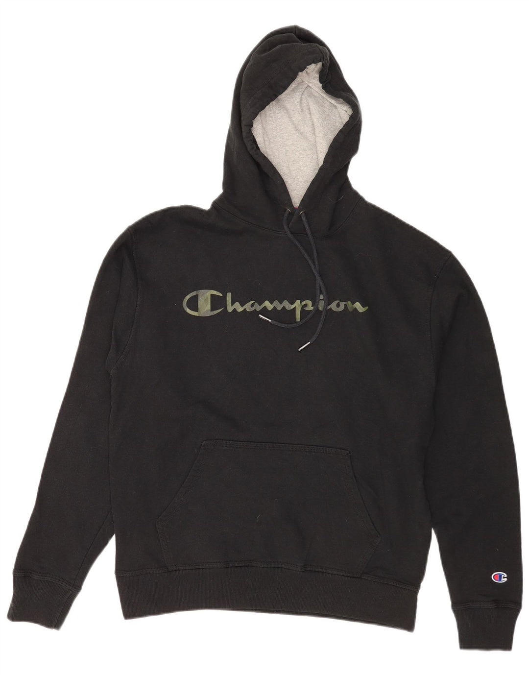 Champion Pull à Capuche Graphique Homme Noir Moyen Coton