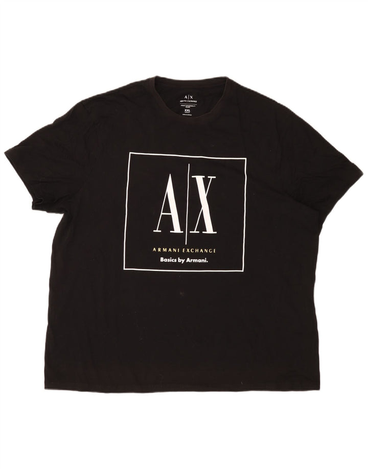 Armani Exchange T-shirt graphique régulier pour hommes 2XL Noir