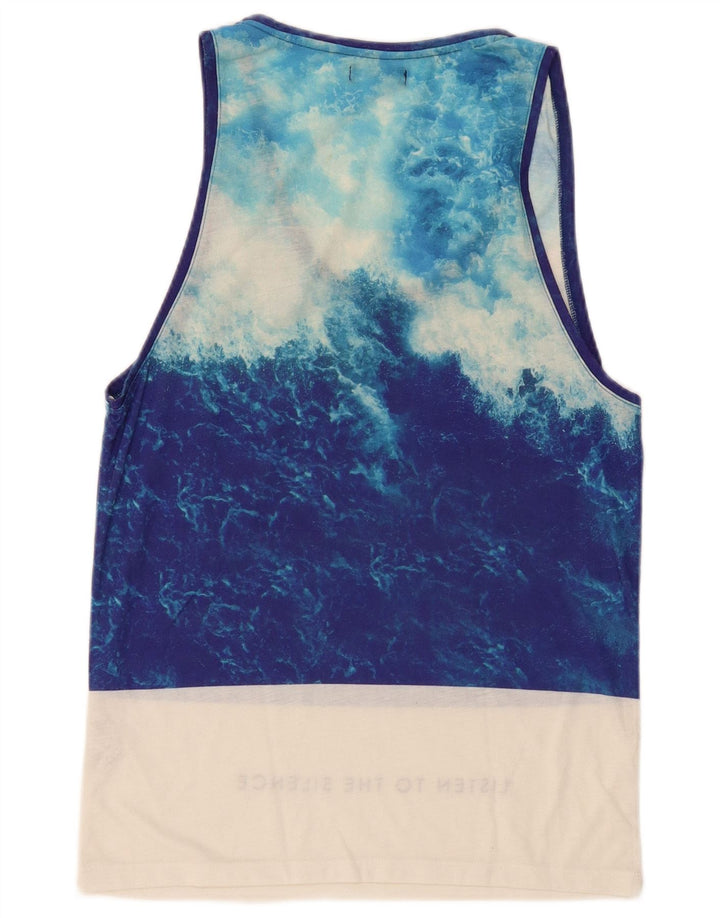 Zara Débardeur Graphic Homme Bleu Moyen Colourblock