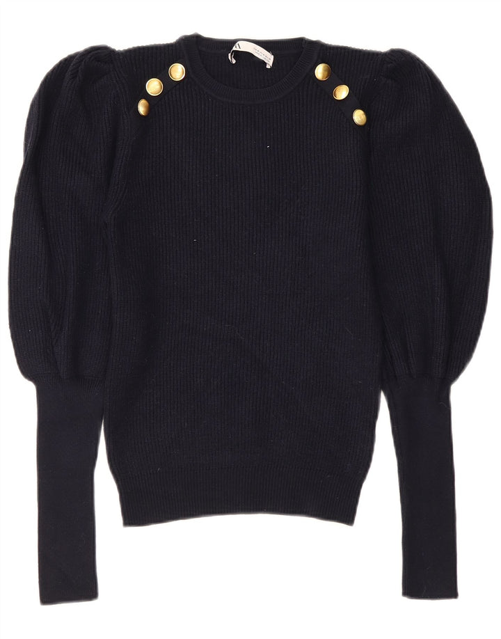 Zara Pull ras du cou pour femme UK 12 Bleu marine moyen