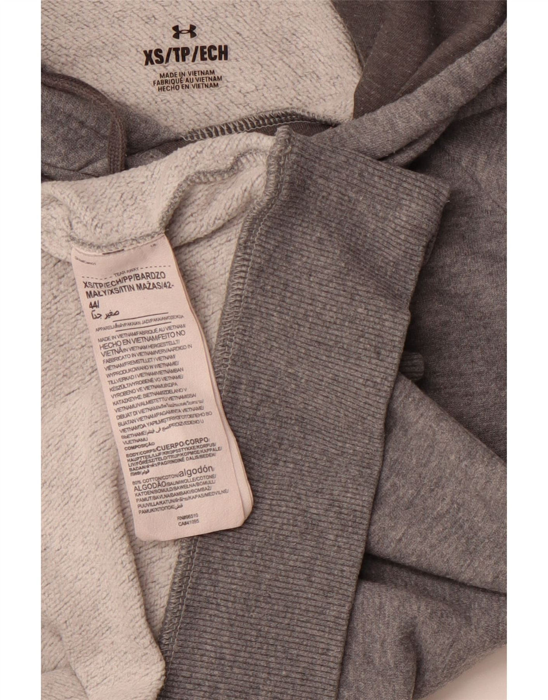 UNDER ARMOUR Pull à capuche pour homme XS Gris Coton