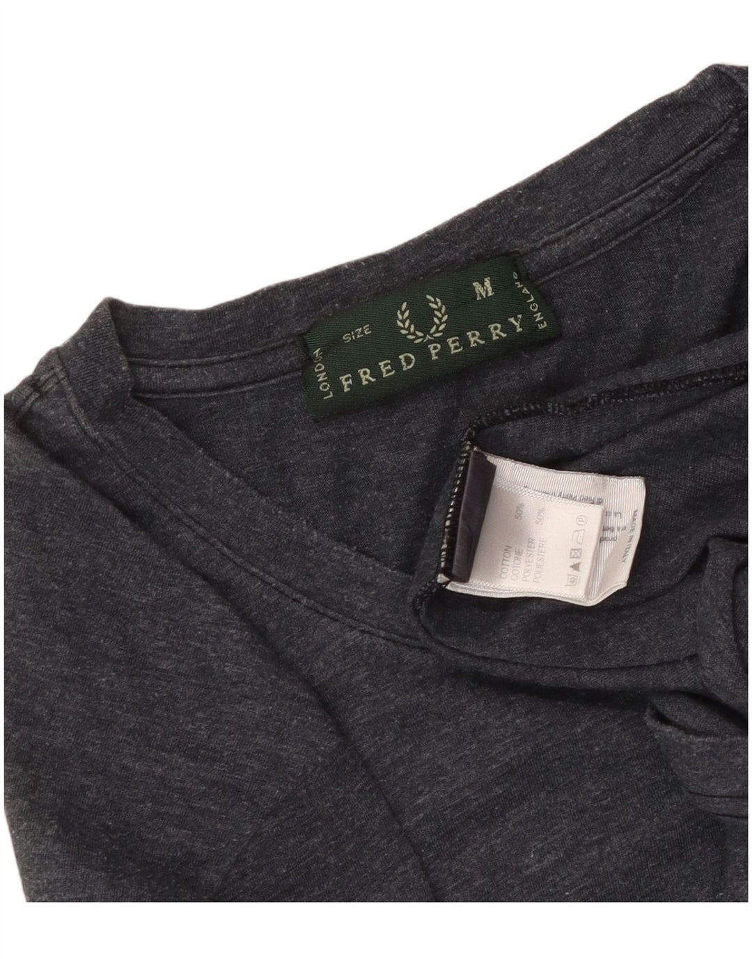 Fred Perry Haut à manches longues pour femme UK 14 Bleu marine moyen Coton