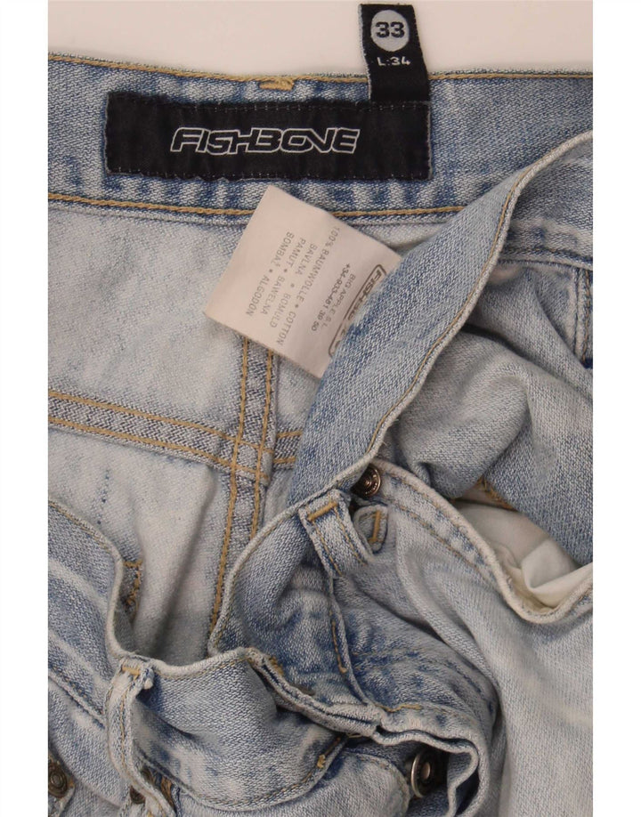 Fishbone Jeans Bootcut Homme W33 L34 Bleu Coton