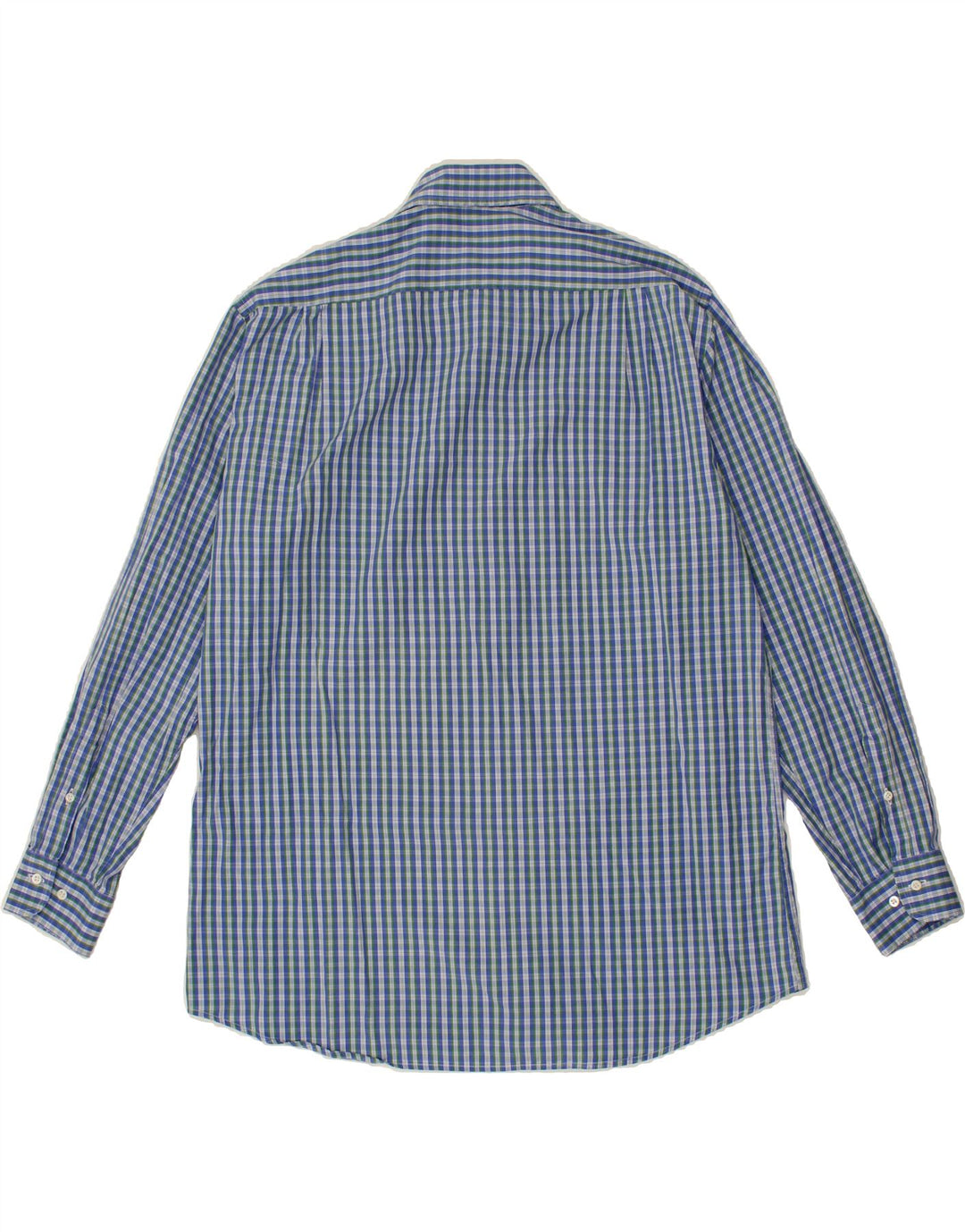 HUGO BOSS Mens Shirt Size 42 Large Blue Check Cotton Vintage Hugo Boss and Second-Hand Hugo Boss from Messina Hembry 
