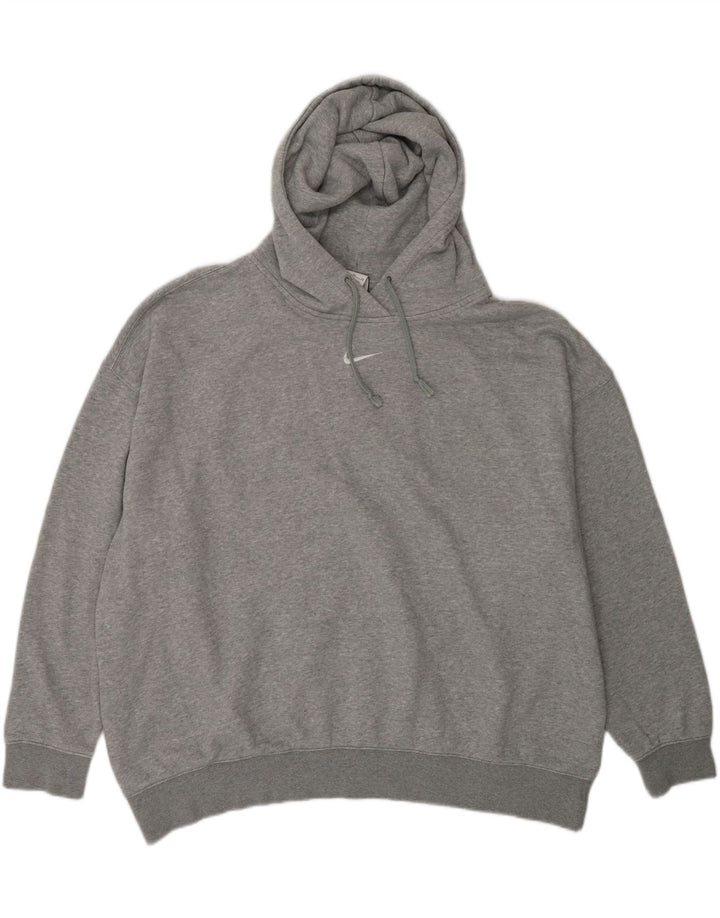 NIKE Womens Oversized Hoodie Jumper UK 18 XL Grey Vintage Nike and Second-Hand Nike from Messina Hembry 