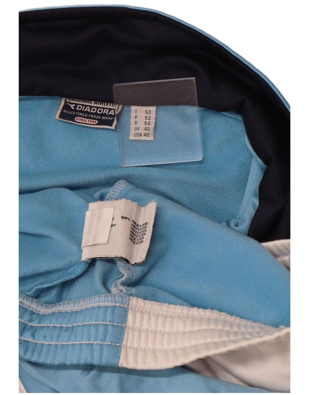 Diadora Veste de survêtement pour homme UK 40 Bleu moyen Polyester color block