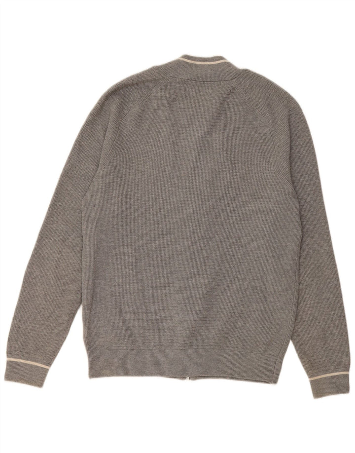 Marks & Spencer Pull Cardigan Homme Petit Gris Polyester