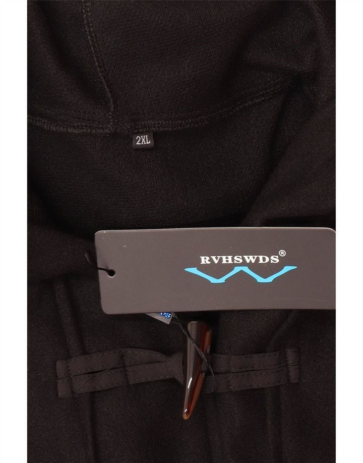 Duffle-coat à capuche pour femme UK 20 2XL Noir