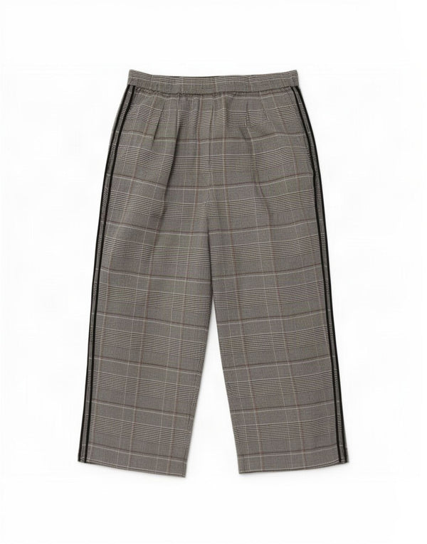 Marks & Spencer Pantalon décontracté pour femme UK 20 2XL W40 L29 Pied-de-poule noir