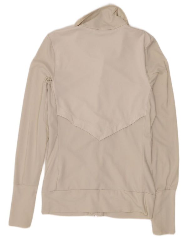 Nike Womens Dri Fit Tracksuit Top Jacket UK 6 XS White