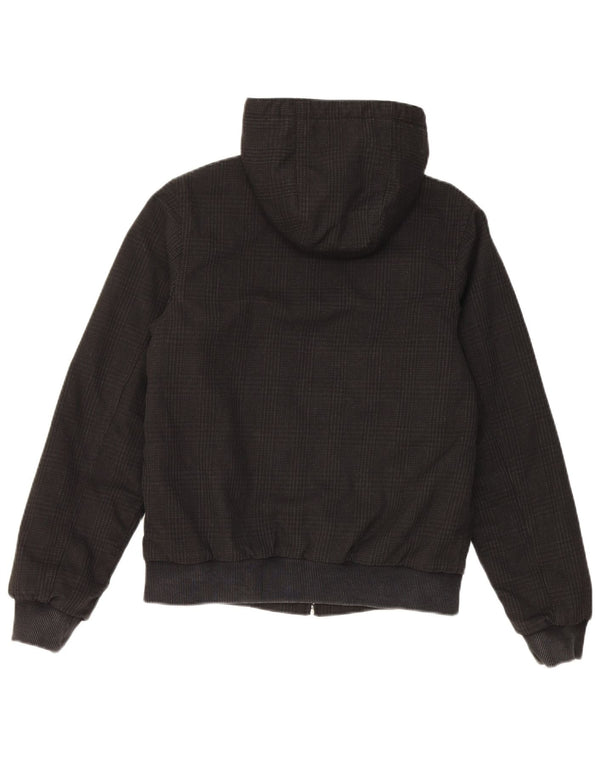 Carhartt Veste bomber à capuche pour femme UK 6 XS Noir à carreaux Polyester