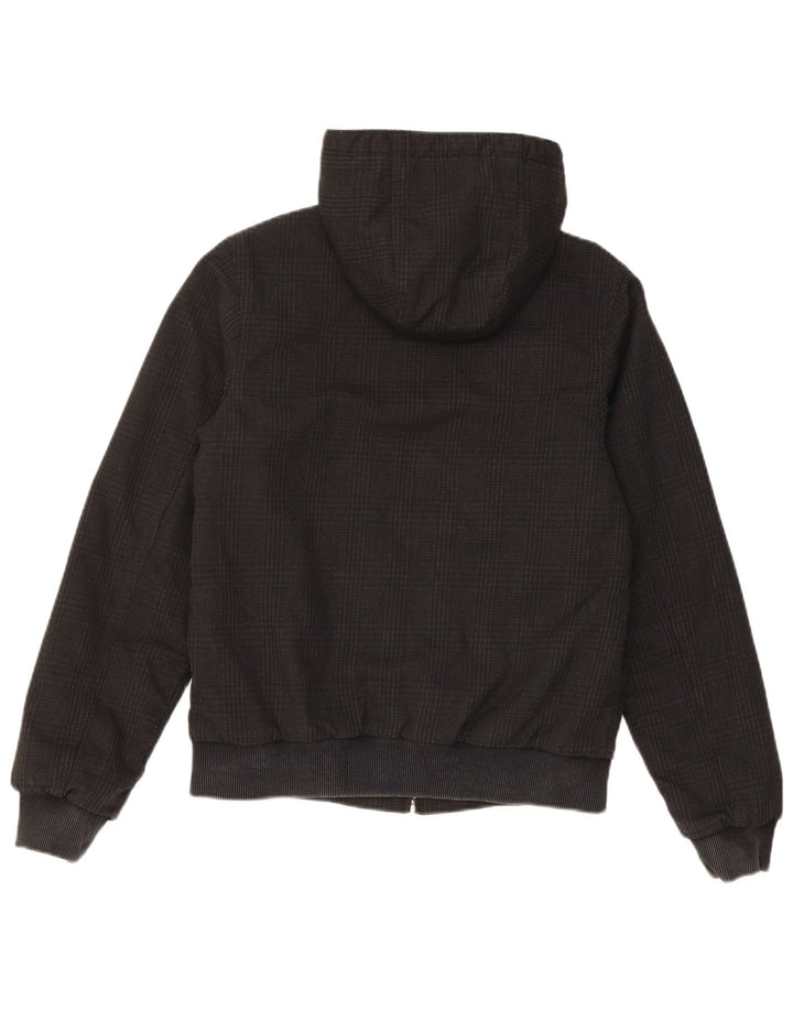 Carhartt Veste bomber à capuche pour femme UK 6 XS Noir à carreaux Polyester