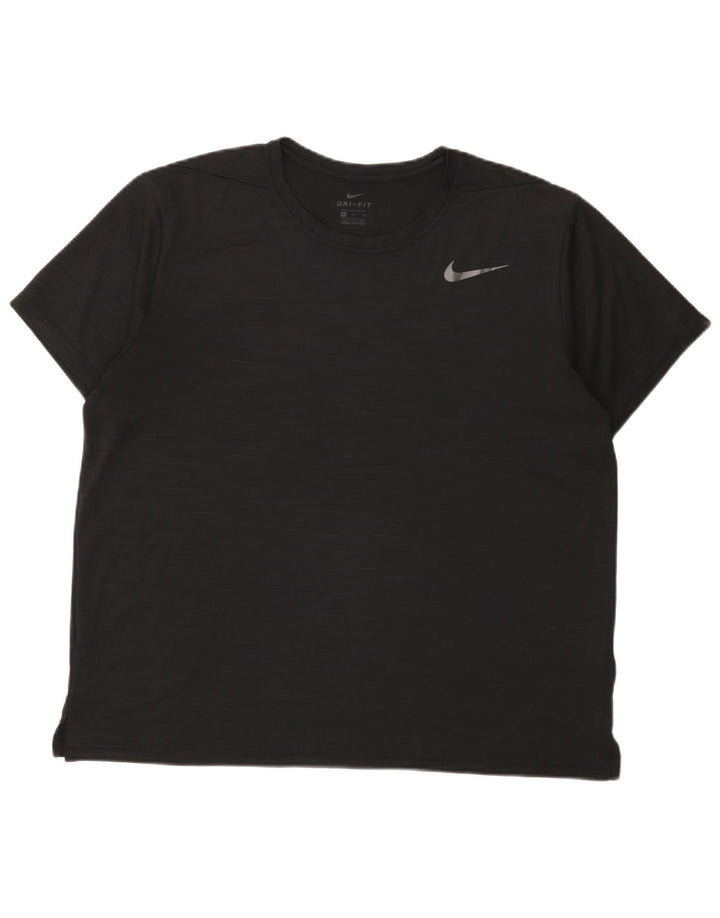 Nike T-shirt Dri Fit pour homme XL en polyester moucheté noir