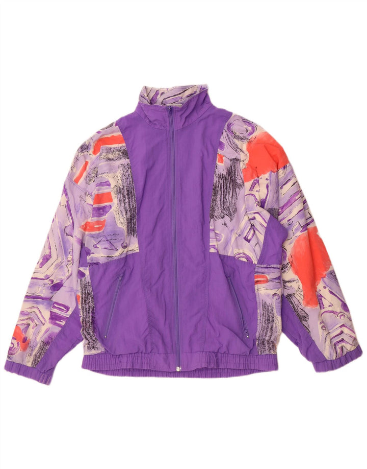 Active Veste de Survêtement Coupe Ample Homme Petit Violet Géométrique Polyamide