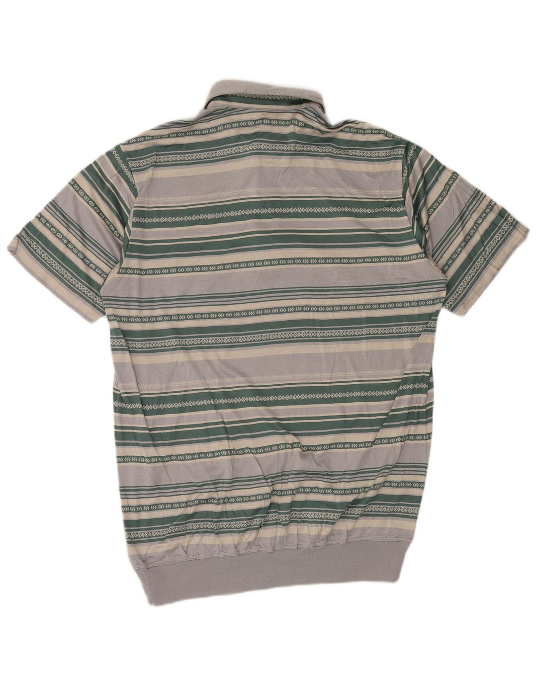 FraPor Polo Homme Grand Coton Rayé Gris