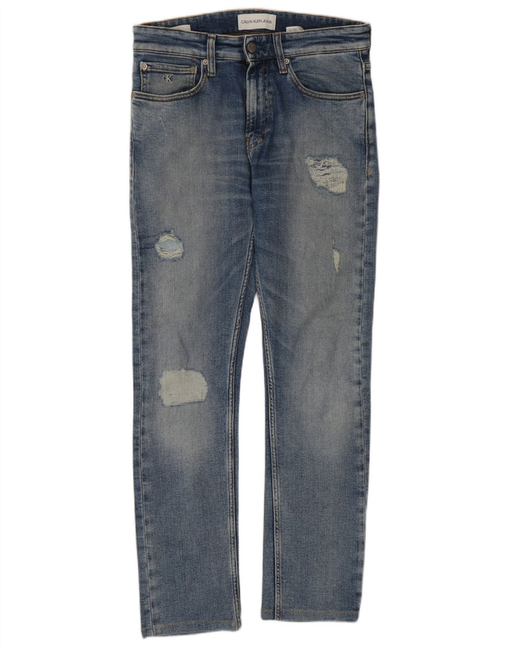 Calvin Klein Jean slim effet vieilli W29 L28 pour homme en coton bleu