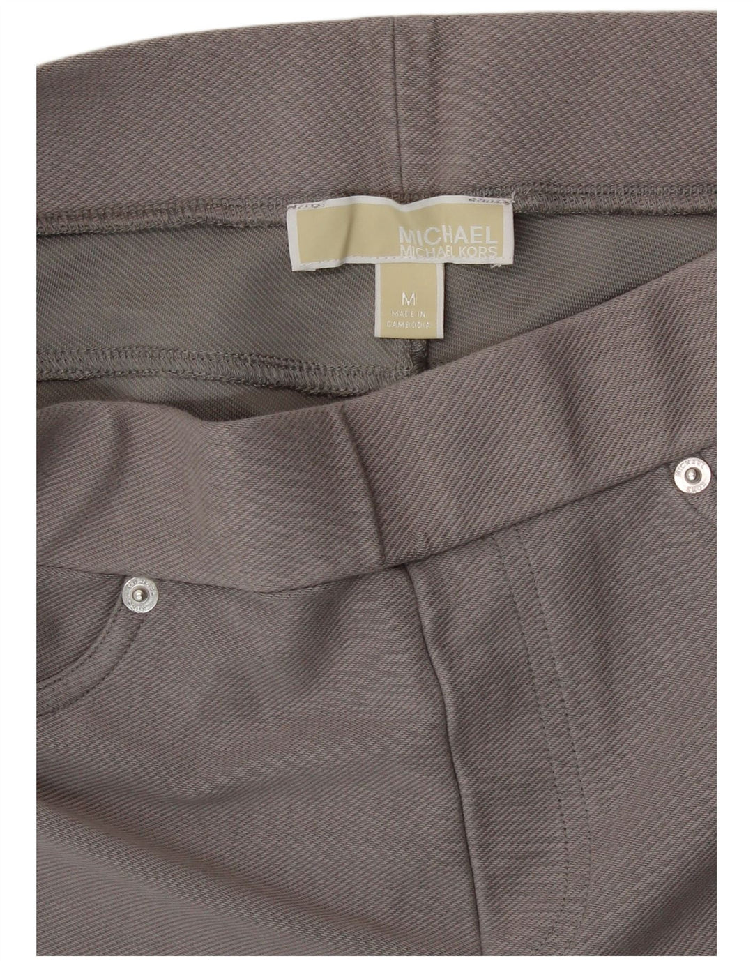 MICHAEL KORS Womens Leggings UK 14 Medium  Grey Cotton