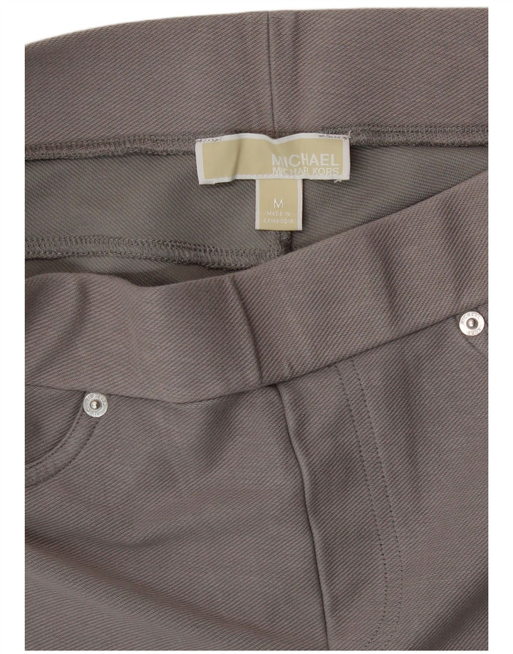 MICHAEL KORS Womens Leggings UK 14 Medium  Grey Cotton