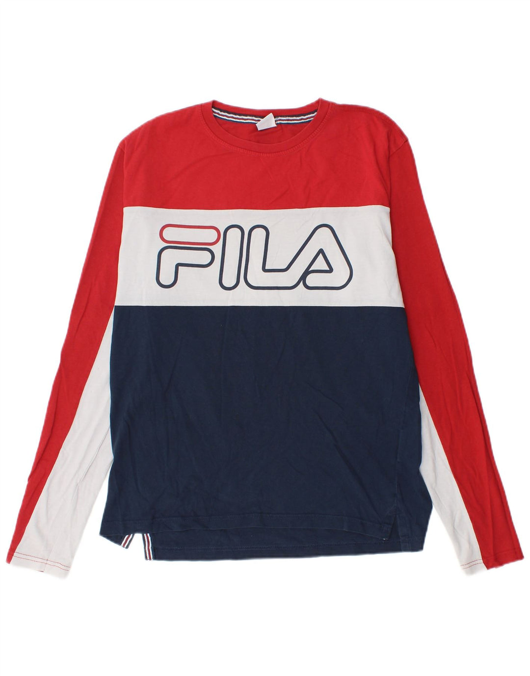Fila Homme Tennis Graphic Top Manches Longues IT 46 Small Multicolore