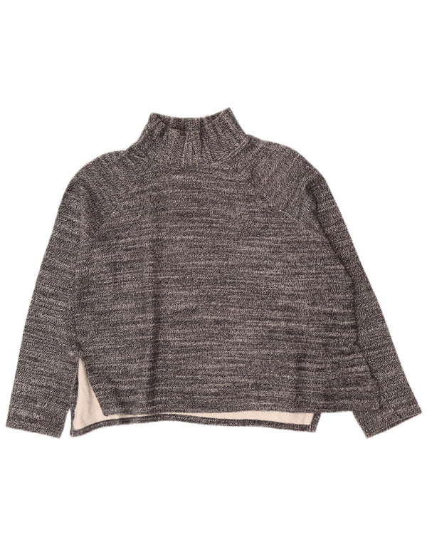 Zara Chemisier surdimensionné pour femme UK 10 Petit coton moucheté gris