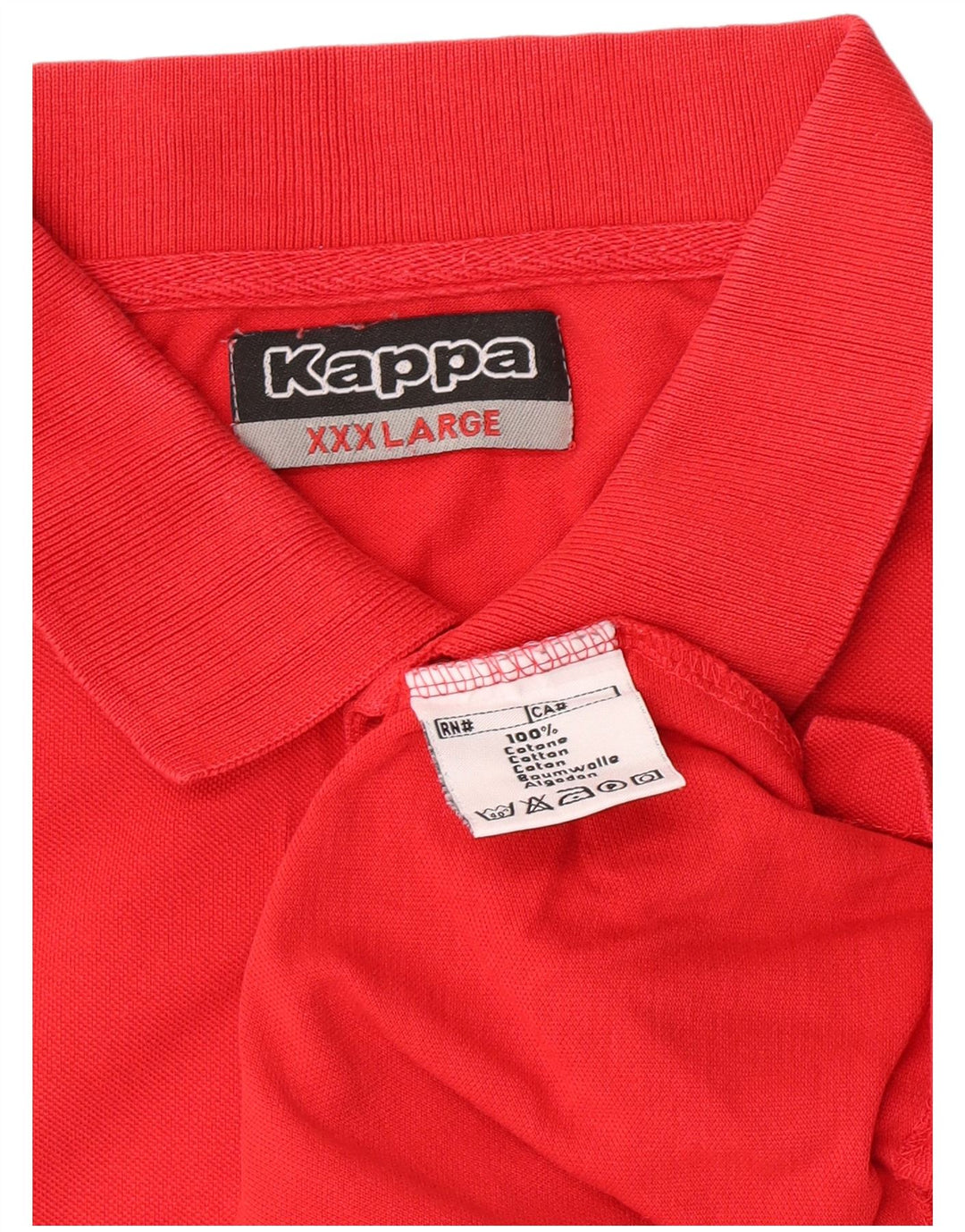 Kappa Polo Homme 3XL Rouge Coton
