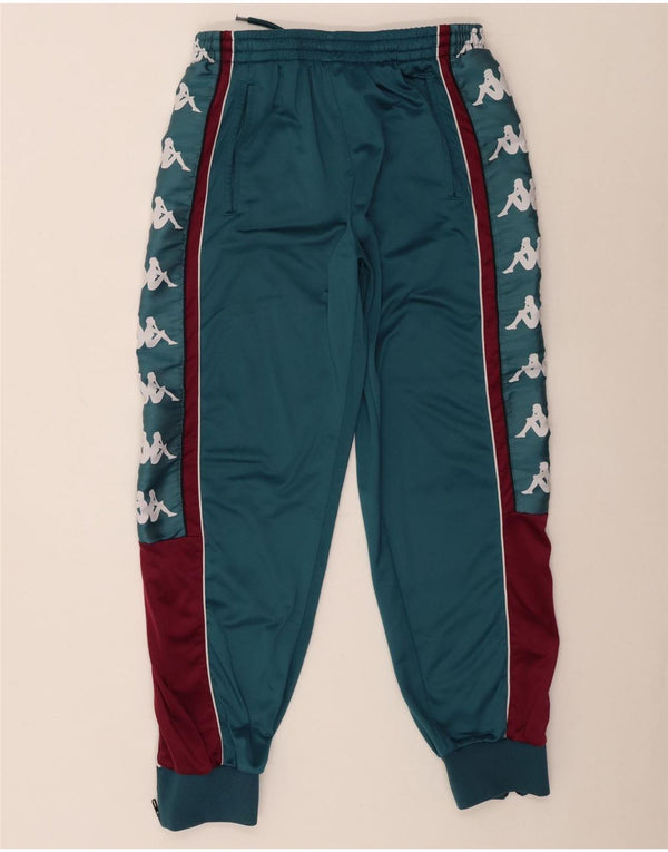 Kappa Pantalon de Survêtement Graphique Homme Joggers Large Bleu Colorblock