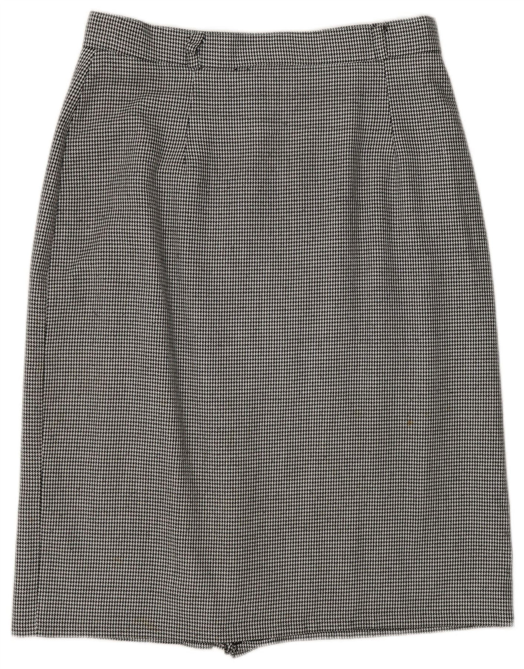 ST. BERNARD Jupe mi-longue droite pour femme UK 16 Large W30 Pied-de-poule noir