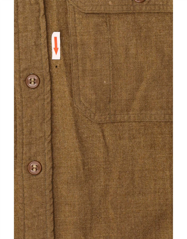 Vintage Chemise en flanelle pour homme Vert moyen classique