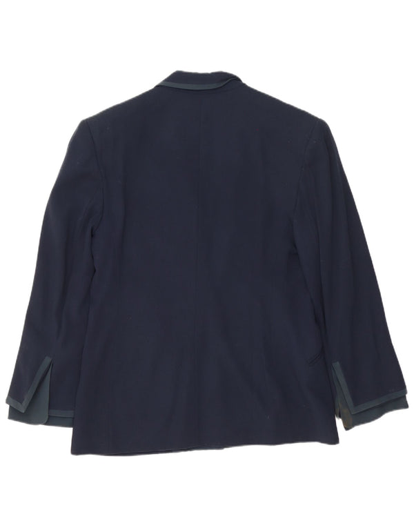 Ferre Veste blazer à 1 bouton pour femme UK 16 Large Bleu marine