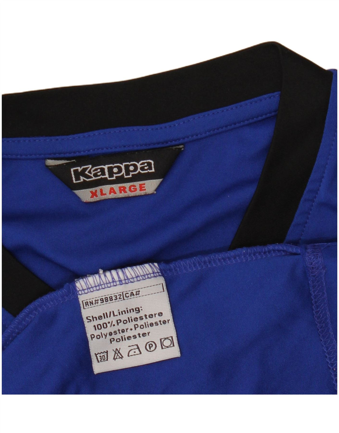 KAPPA T-Shirt Graphique Femme UK 18 XL Bleu Colorblock Polyester