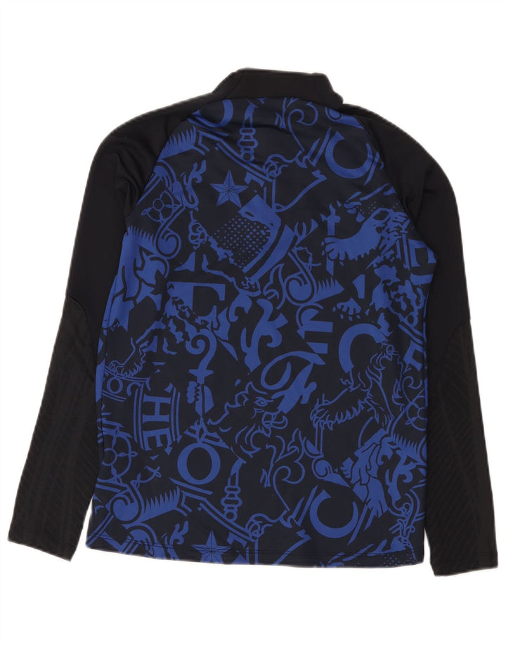 Nike Garçon Zip Neck Graphic Top Manches Longues 12-13 ans Grand Noir