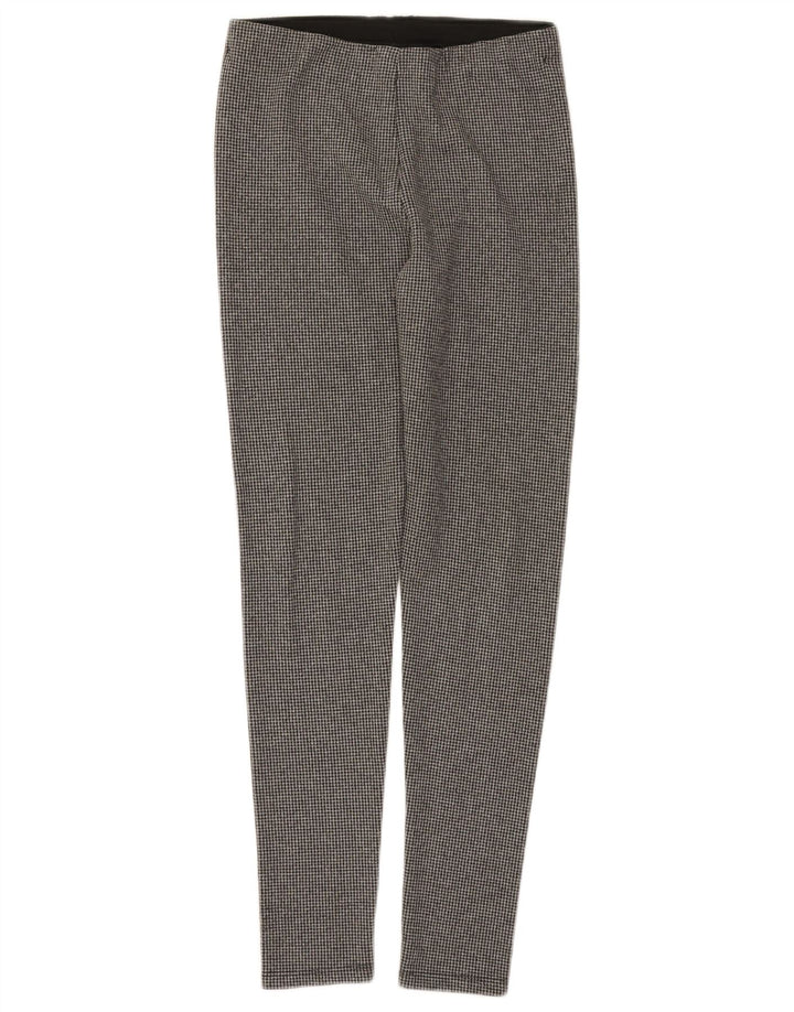 ZARA Womens Leggings UK 14 Medium  Grey Houndstooth