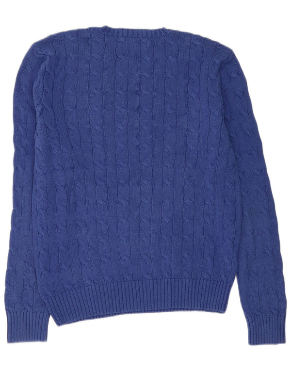 Polo Ralph Lauren Pull à col rond pour homme Petit coton bleu