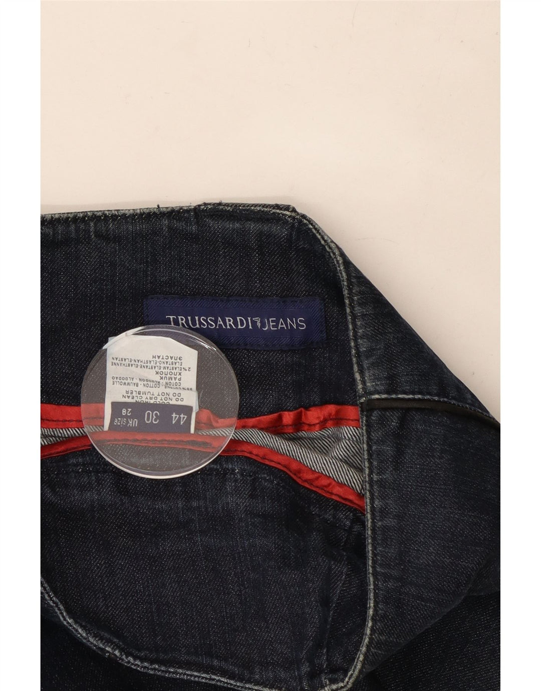 TRUSSARDI Jean Slim IT 44 Medium W28 L29 Bleu Marine Coton Femme
