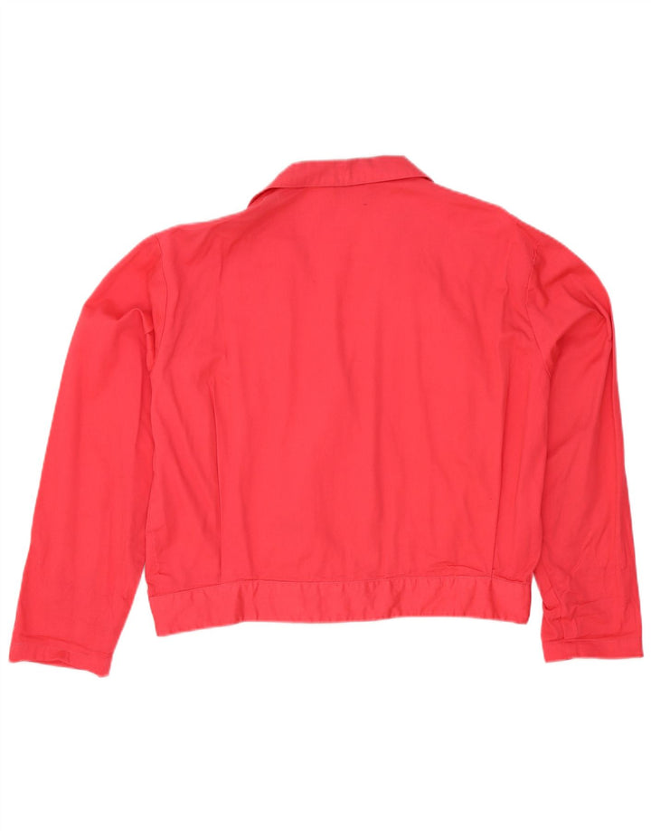 vintage Femme 3 Bouton Blazer Veste UK 16 Grand Coton Rose