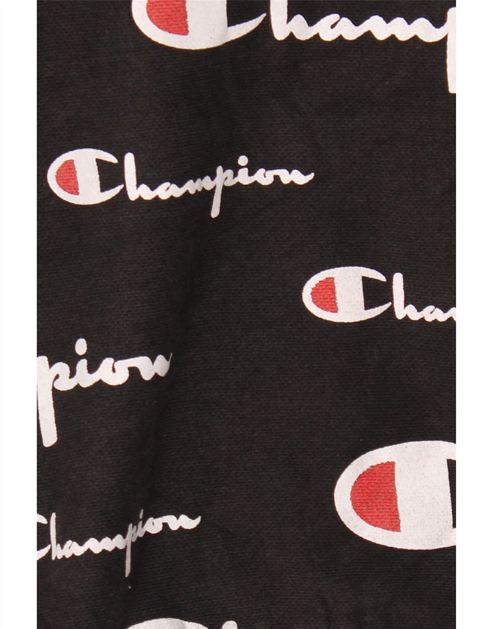 CHAMPION Pull à Capuche Graphique Reverse Weave Homme Petit Noir Coton