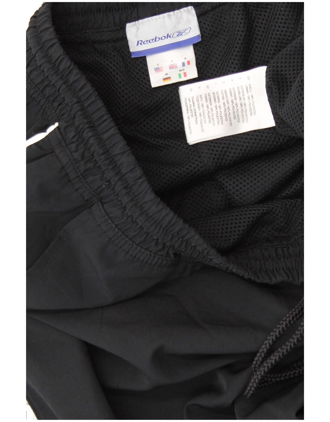 REEBOK Pantalon de Survêtement Homme Pantalon de Jogging Petit Noir Colorblock Polyester