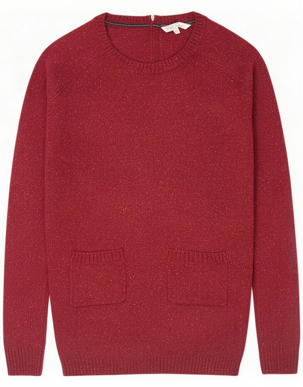 Fat Face Pull col bateau pour femme UK 10 Petit Bordeaux moucheté