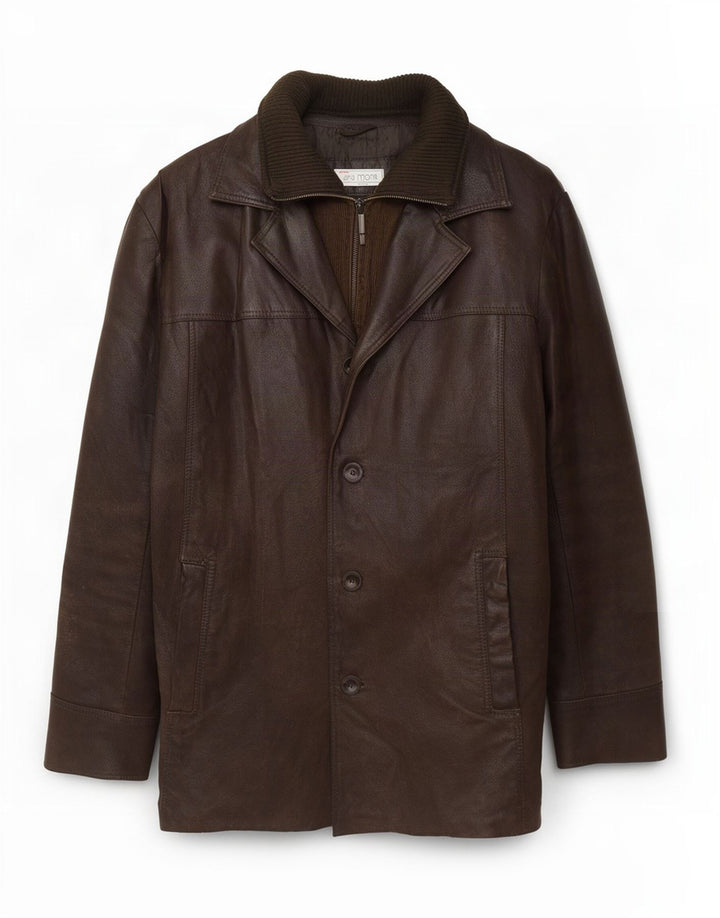 Bata Veste en cuir pour homme IT 54 2XL Marron