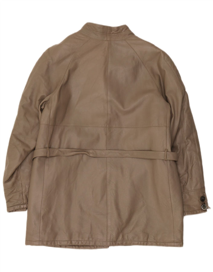 Carla Buti Veste en cuir pour femme IT 44 Gris moyen