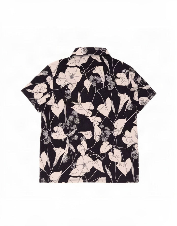 Ted Baker Chemise pull pour homme Taille 5 XL Bleu marine Floral Viscose