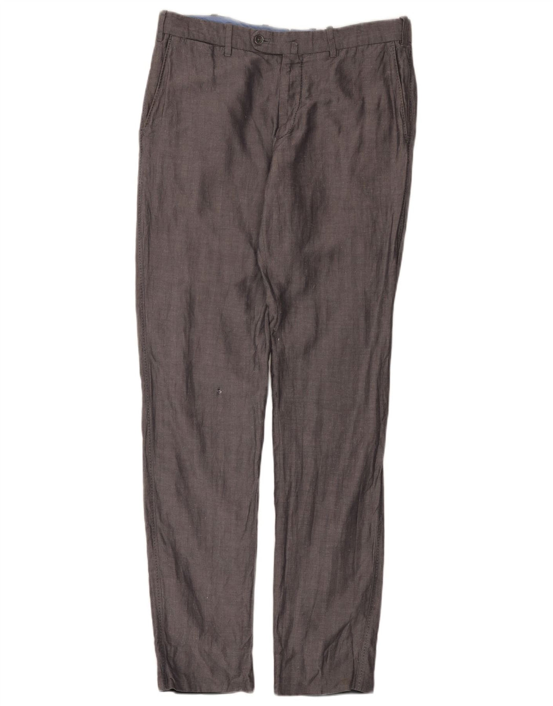 Massimo Dutti Pantalon de costume slim pour homme EU 42 Large W32 L32 Gris à chevrons