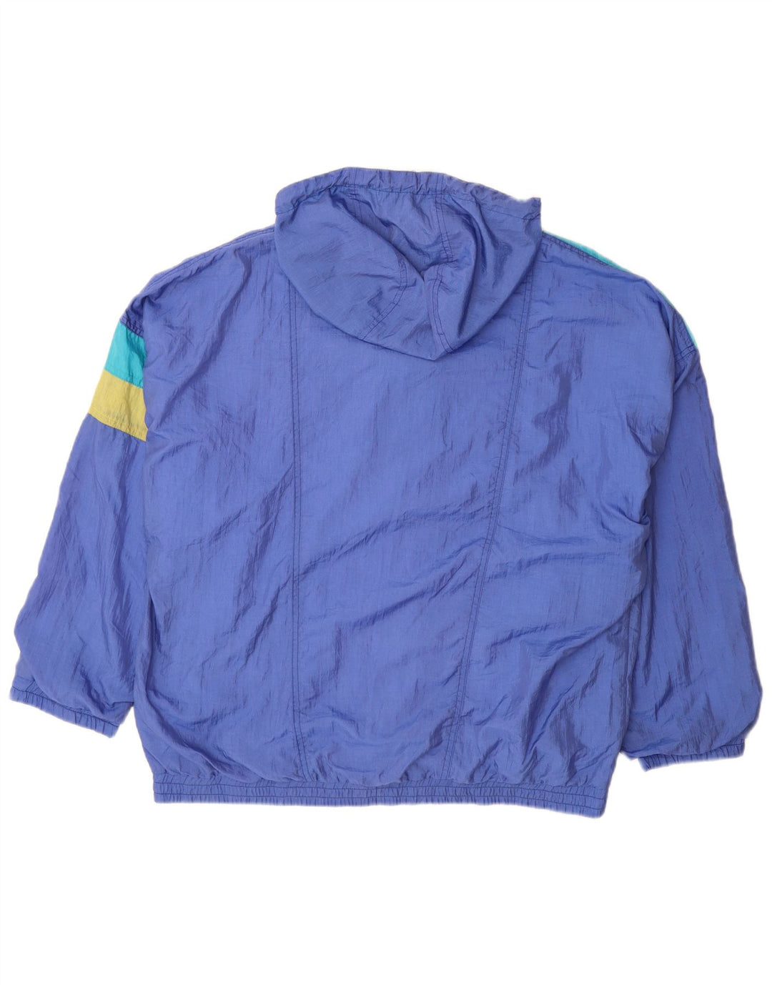 COSMOS Veste de pluie à capuche surdimensionnée pour femme UK 14 Bleu moyen Colourblock